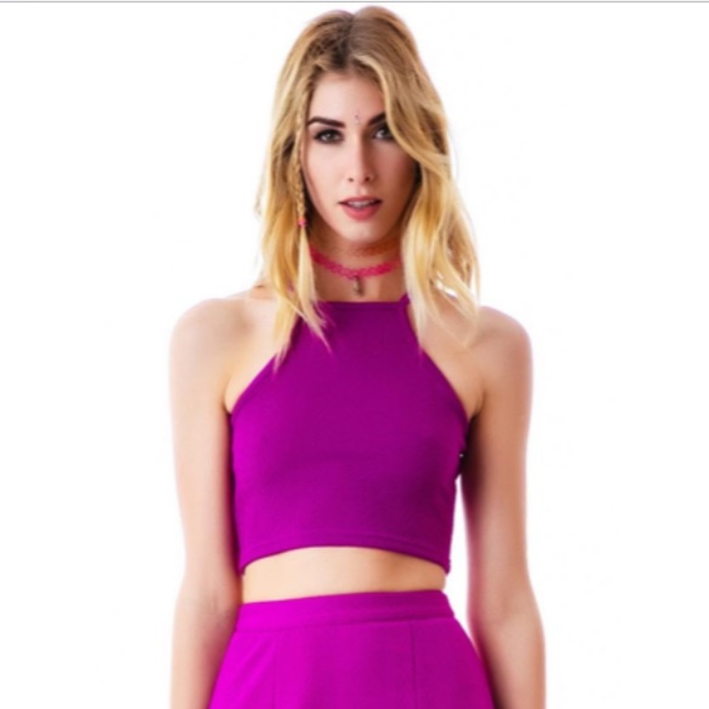 MINKPINK purple crop top XS worn once